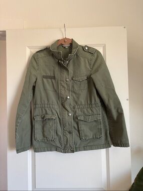 Nordstrom Olive oversized Utility Jacket - Women's Cotton Field Coat